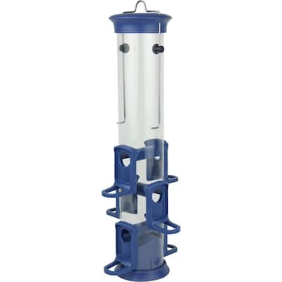 Wild Wings Plastic Tube Bird Feeder, 1.2 qt. Blue