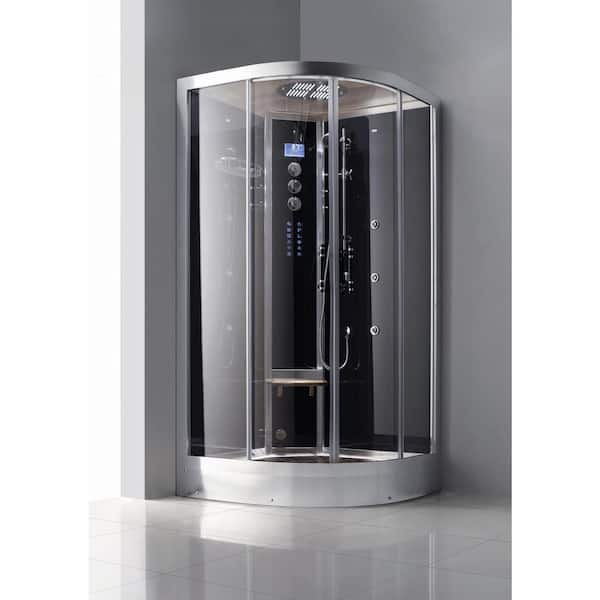 Athena Luxury 39 in. x 39 in. x 89 in. 1Person Corner Steam Shower