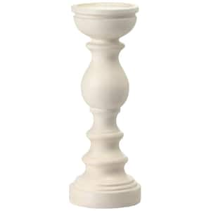 12 in Ivory Resin Nantucket Candlestick