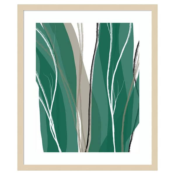 Amanti Art Sea Meadow IV by Jim Schlotzhauer 21 in. W x 25 in. H. Wood Framed Wall Art Print Framed in Brown