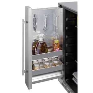 23.75 in. 3.1 cu. ft. Mini Fridge in Stainless Steel without Freezer