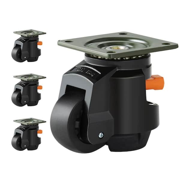 2.5 in. Black, Nylon,Heavy Duty Swivel Caster 2200 lbs.Total Load Capacity,with Upgraded Handle Design 2025 update