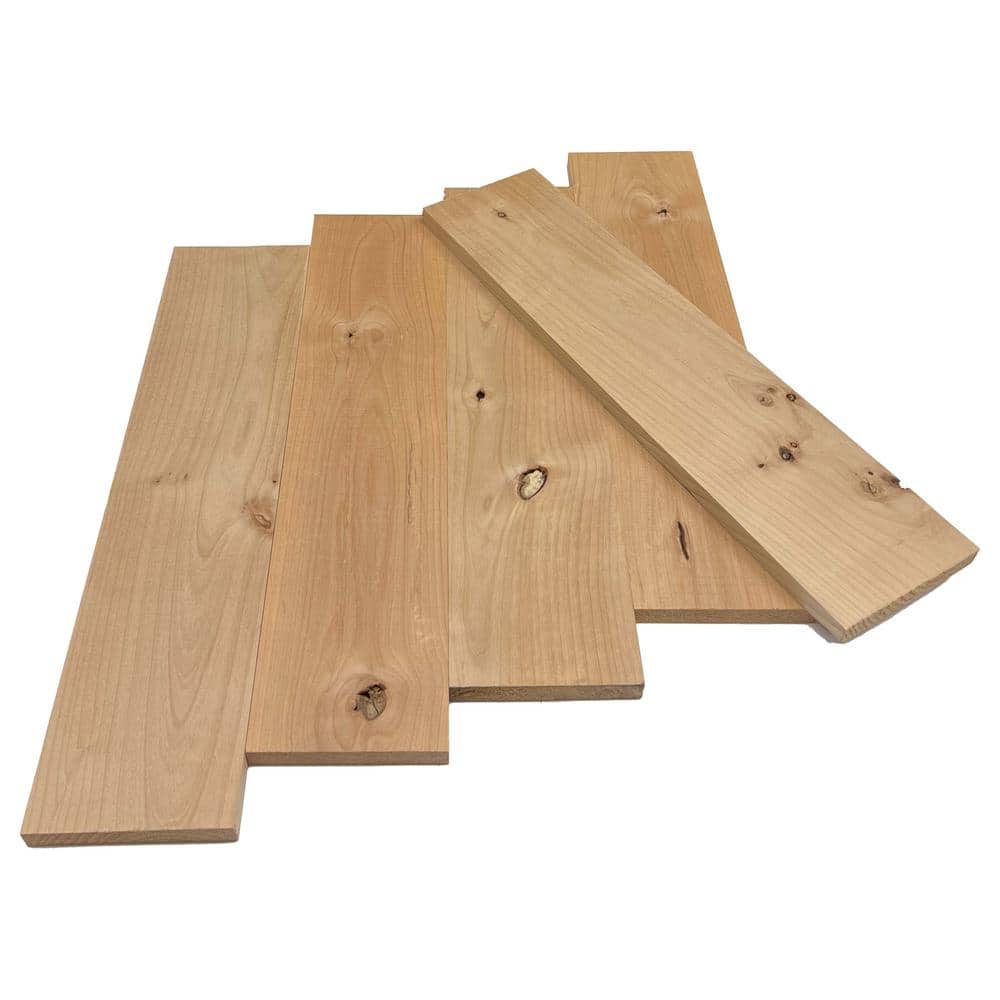 Swaner Hardwood 1 in. x 4 in. x 2 ft. Knotty Alder S4S Board (5Pack) OL04031624AK The Home Depot