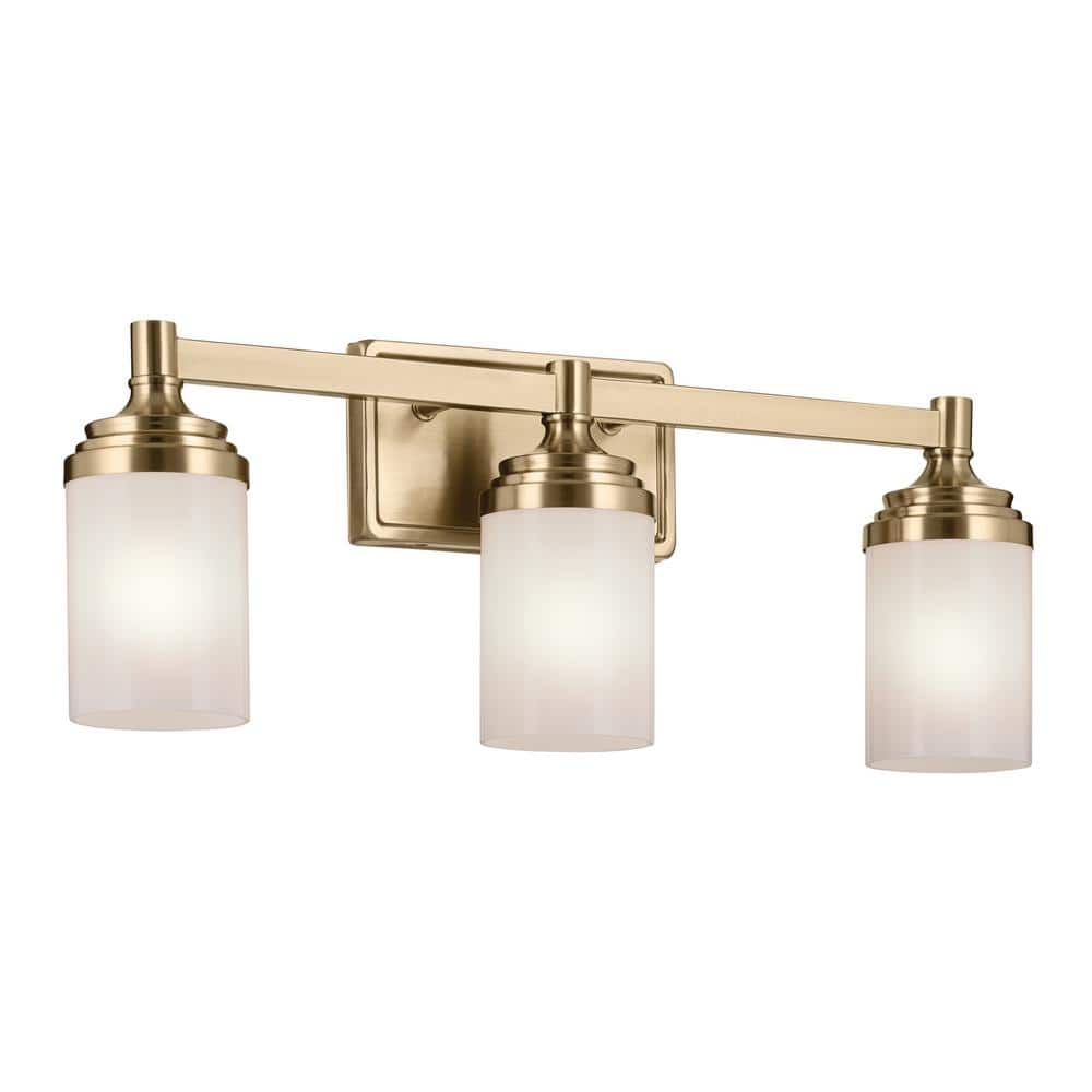 KICHLER Noha 24 in. 3Light Champagne Bronze Bathroom Vanity Light with