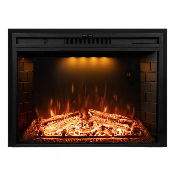 Prismaster ...keeps your home stylish 33 in. Electric Fireplace Inserts, Retro Fireplace Heater with Overheating protection, 1500Watt, Black