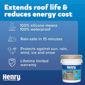 887T Tropi-Cool Tan 100% Silicone Reflective Roof Coating 4.75 gal.