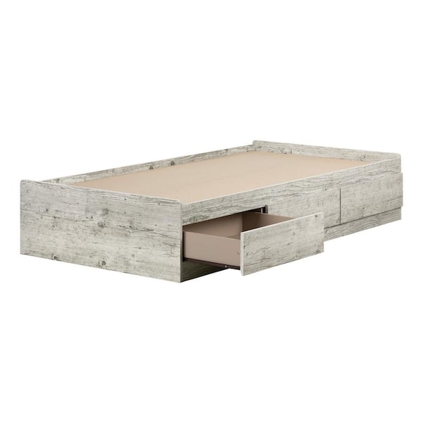 South Shore Aviron Seaside Pine Mates Bed with 3-Drawers