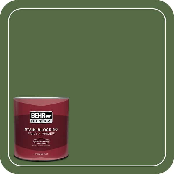 BEHR ULTRA 1 qt. #430D-7 Pacific Pine Extra Durable Flat Interior Paint & Primer