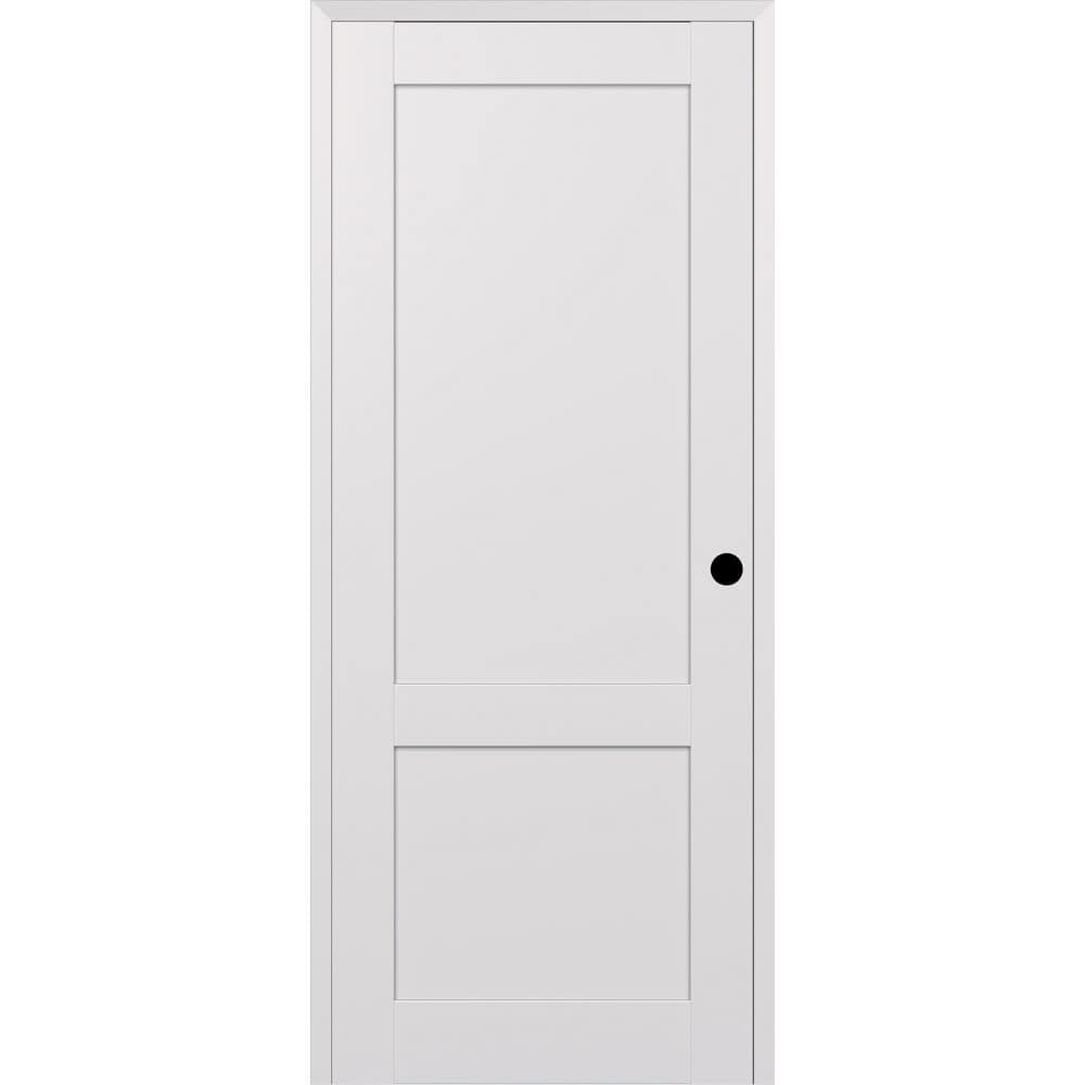 Shaker 2 Panel N DIY-Friendly 24 in. х 80 in. Left-Hand Snow White Composite Wood Single Prehung Interior Door price history on PriceWatchPro