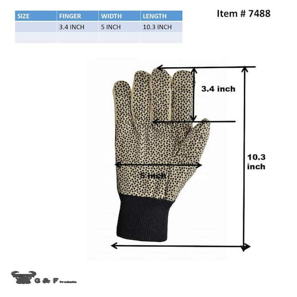 Do it Men's Large PVC Grip Cotton Canvas Work Glove