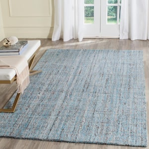 Abstract Blue/Multi 8 ft. x 10 ft. Solid Area Rug
