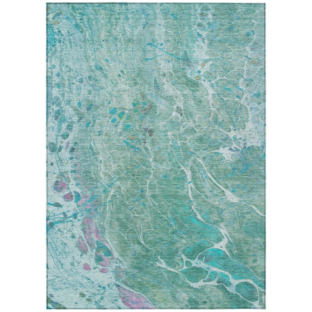 Chantille Machine Washable Indoor/Outdoor Abstract ACN2731 Turquoise 5 ft. x 7 ft. 6 in. Area Rug price history on PriceWatchPro
