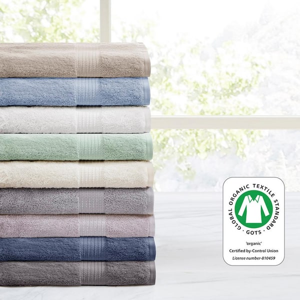 Madison Park 6 Piece Organic Cotton Towel Set Grey