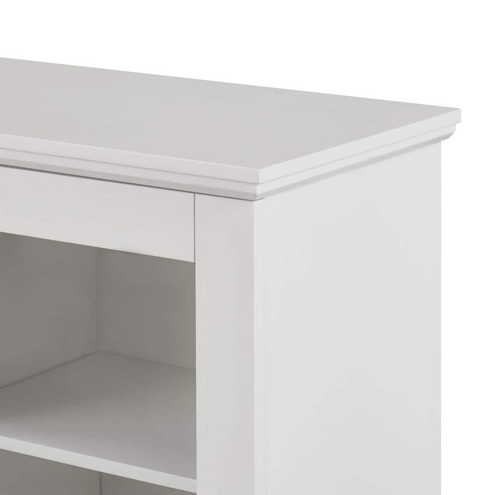 Benjamin 81" White Electric Fireplace TV Stand with Storage