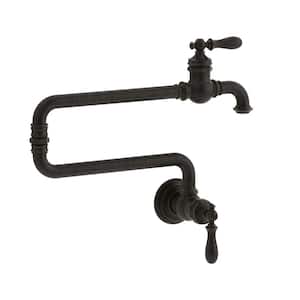 Artifacts Wall Mounted Pot Filler with 22 in. Extended Spout in Oil-Rubbed Bronze