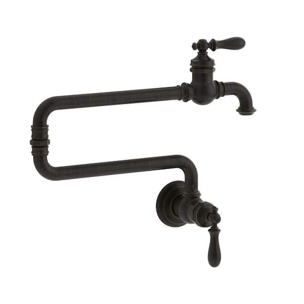 KOHLER Artifacts Wall Mounted Pot Filler with 22 in. Extended Spout in Oil-Rubbed Bronze