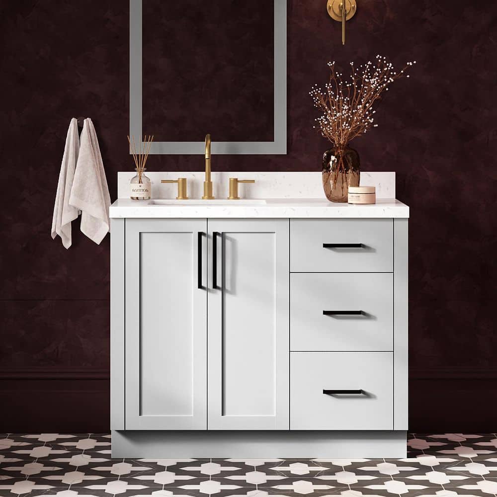 Loren 42 in. Single Sink Freestanding Bath Vanity Cabinet without Top in Grey price history on PriceWatchPro
