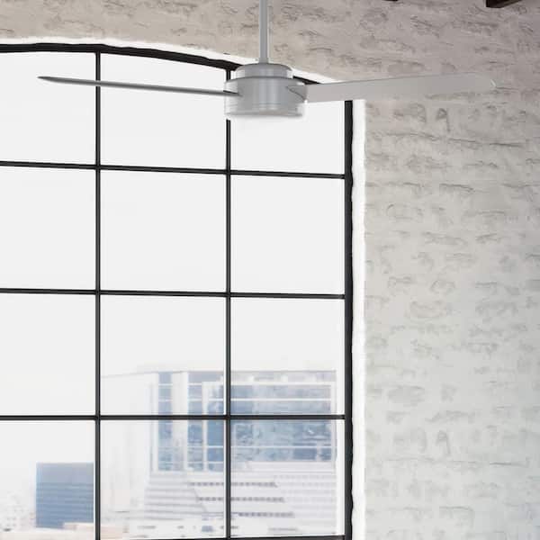 Hunter Presto 52 in. Indoor Ceiling Fan in Dove Grey with Wall Control Included For Bedrooms