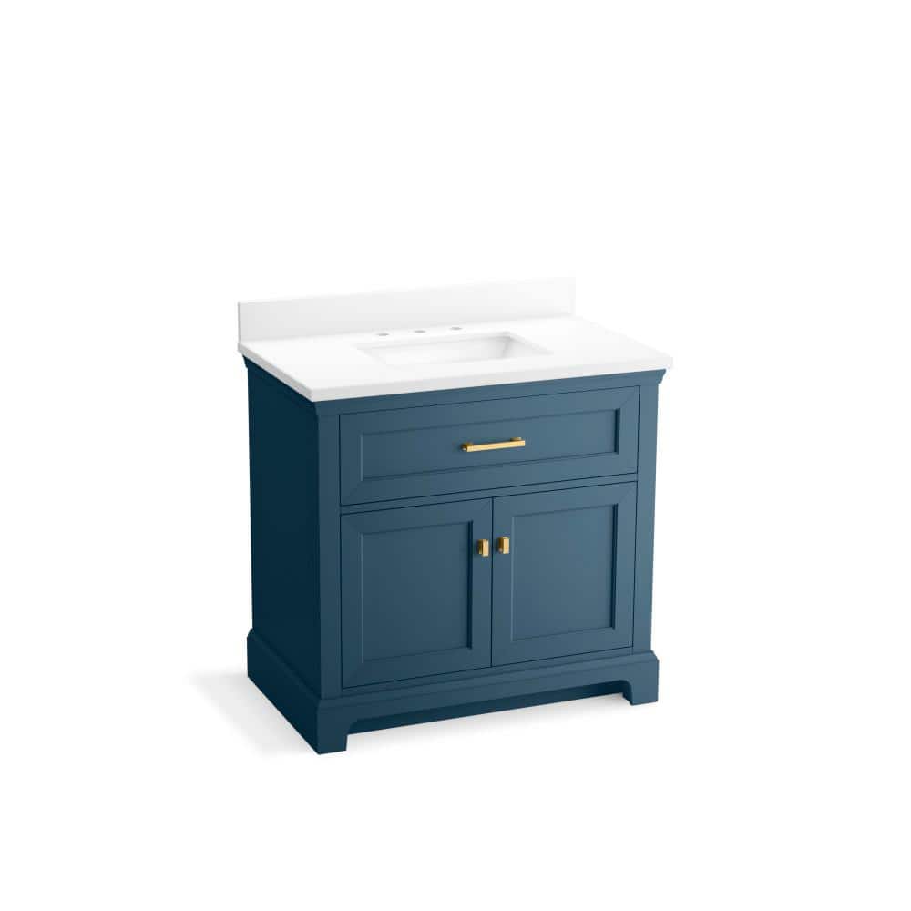 Charlemont 36" Tidal Blue Vanity with Quartz Top