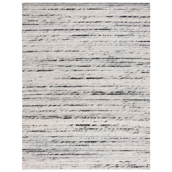 SAFAVIEH Marbella Black Ivory 8 ft. X 10 ft. Abstract Border Area Rug