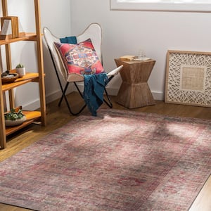 Vancouver Blush 7 ft. x 9 ft. Indoor Machine-Washable Area Rug