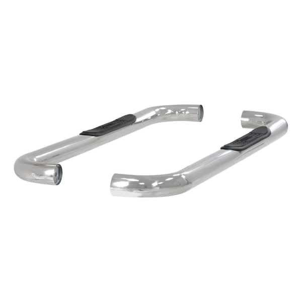 Aries 3-Inch Round Polished Stainless Steel Nerf Bars, No-Drill, Select Ford F-150