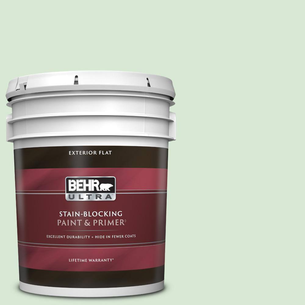 BEHR ULTRA 5 gal. M4002 Glass Tile Flat Exterior Paint & Primer
