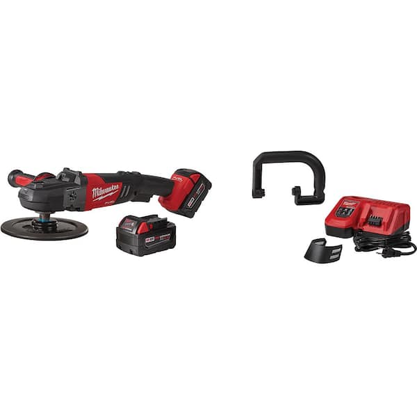 Milwaukee M18 FUEL 18-Volt Lithium-Ion Brushless Cordless 7 in. Variable Speed Polisher Kit W/ (2) 5.0Ah Battery & Charger