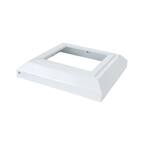 5 in. x 5 in. White Aluminum Deck Post Base Cover