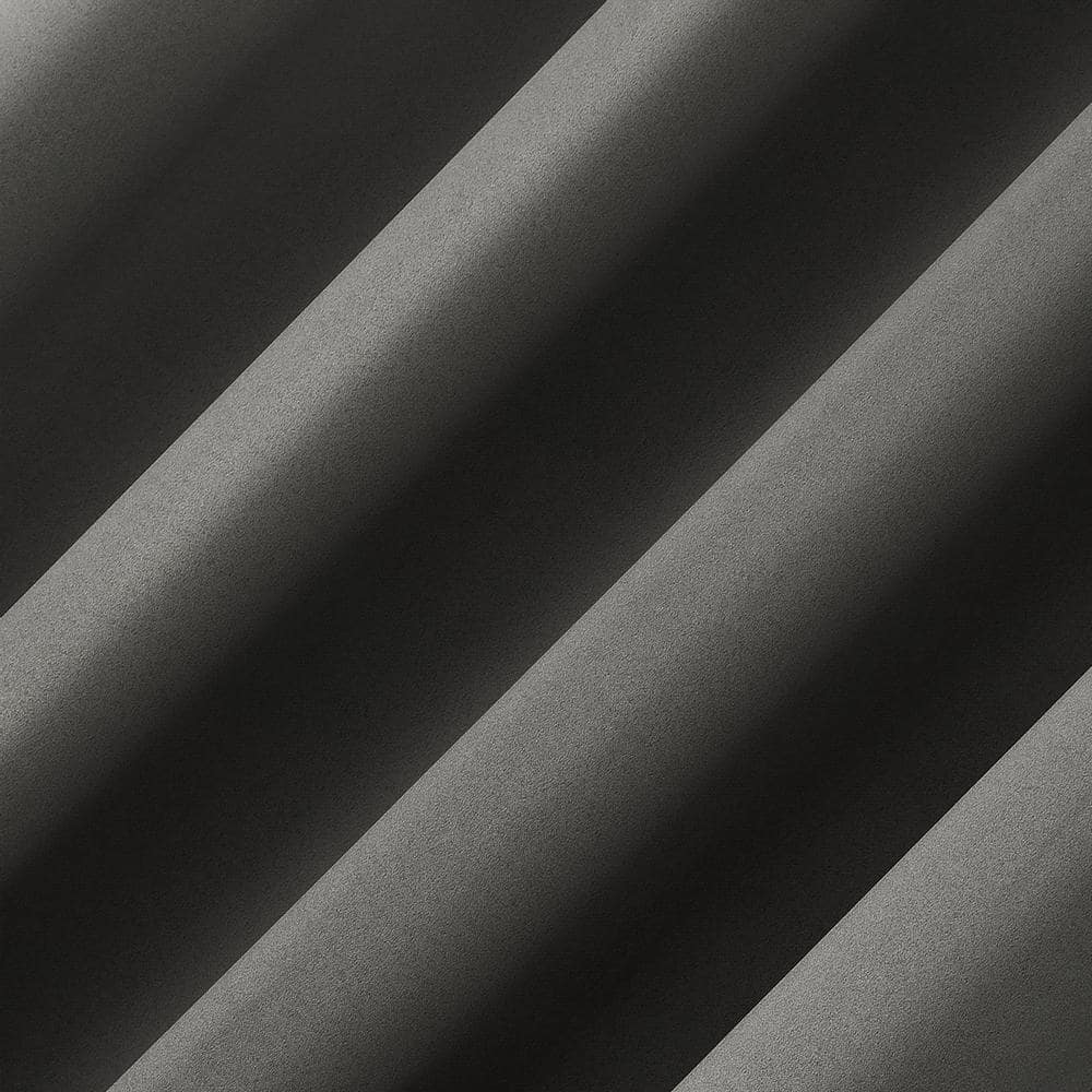 Gray 96" Blackout Polyester Back Tab Curtain Panel Pair