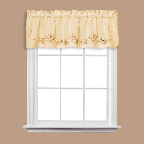 Saturday Knight Seabreeze 13 in. L Polyester Valance in Sand
