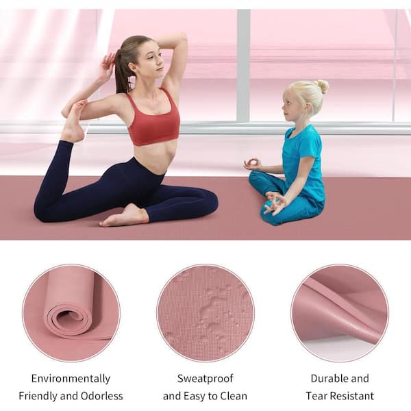 Anqtovp 8mm Premium POE Non Slip Extra Wide Thick Exercise Mat