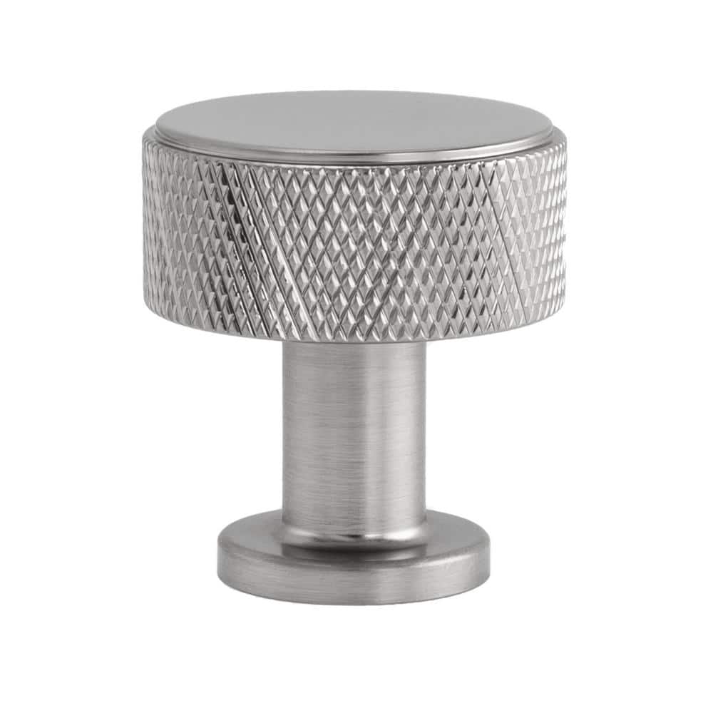 Kent 1-1/8" Brushed Nickel Round Knurled Cabinet Knob