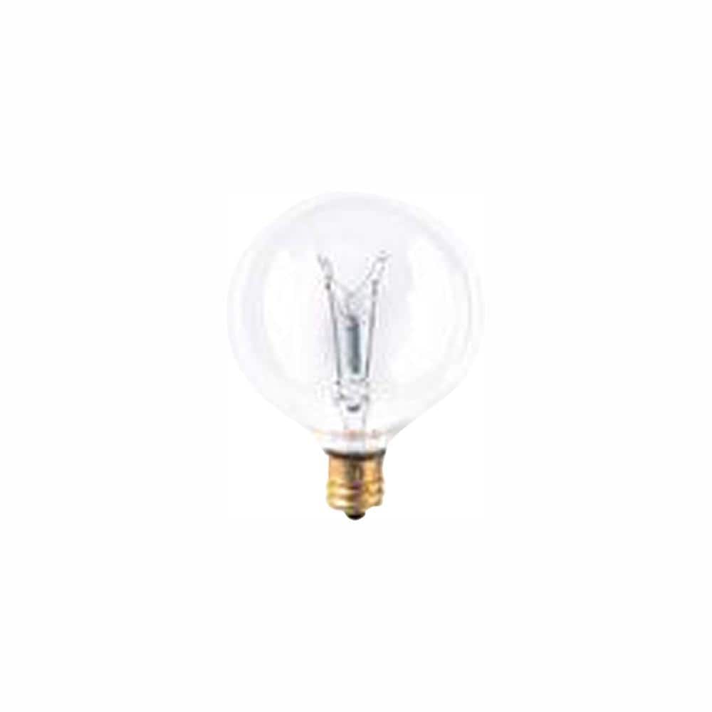 25-Watt Warm White Light G16.5 (E12) Candelabra Screw Base Dimmable Clear I
