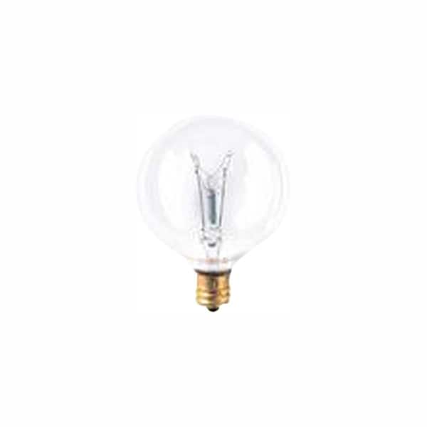 25-Watt Warm White Light G16.5 (E12) Candelabra Screw Base Dimmable Clear Incandescent Light Bulb, 2700K (40-Pack)