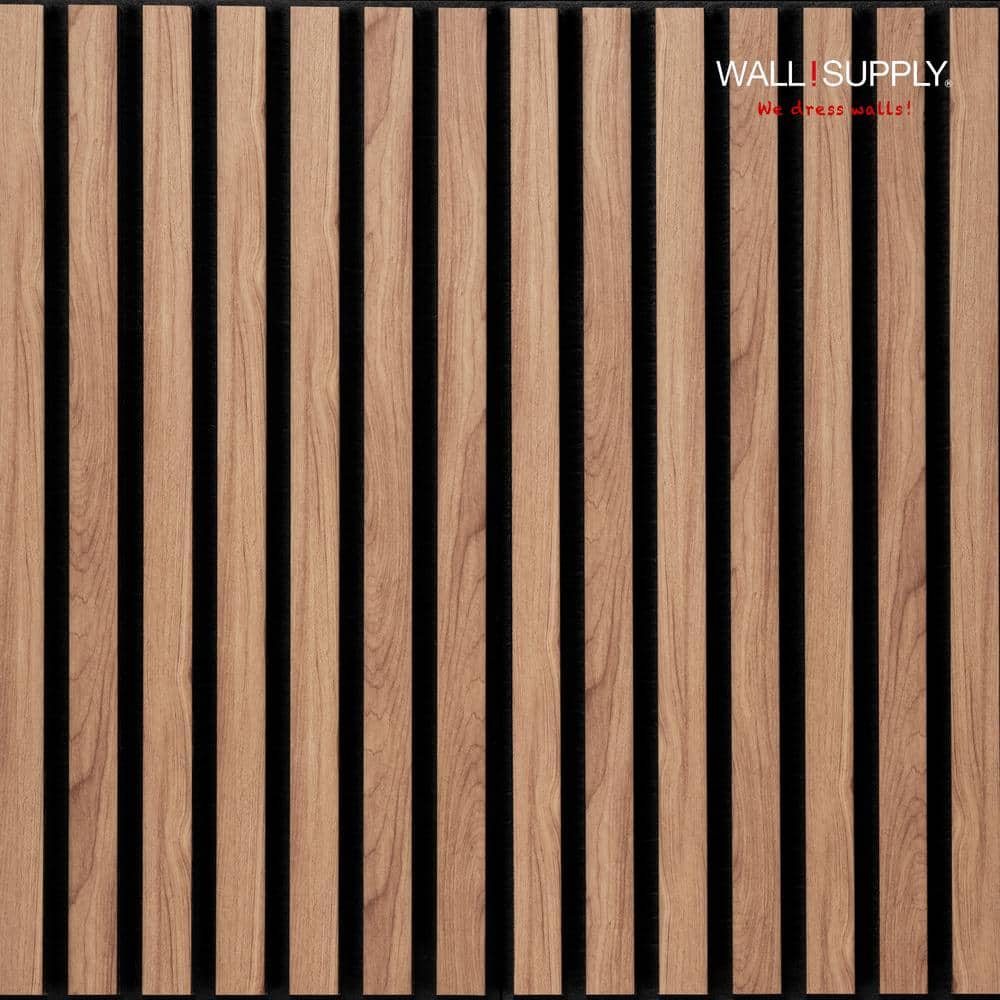 Walnut 3D Acoustic Polystyrene Wall Panels Set of 6