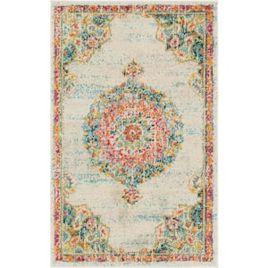 Penrose Alexis Ivory 3 ft. 3 in. x 5 ft. 3 in. Area Rug