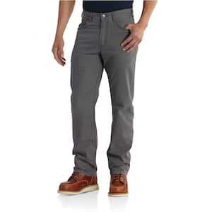 Men's 40 in. x 30 in. Gravel Cotton/Spandex Medium Rugged Flex Rigby 5-Pocket Pant