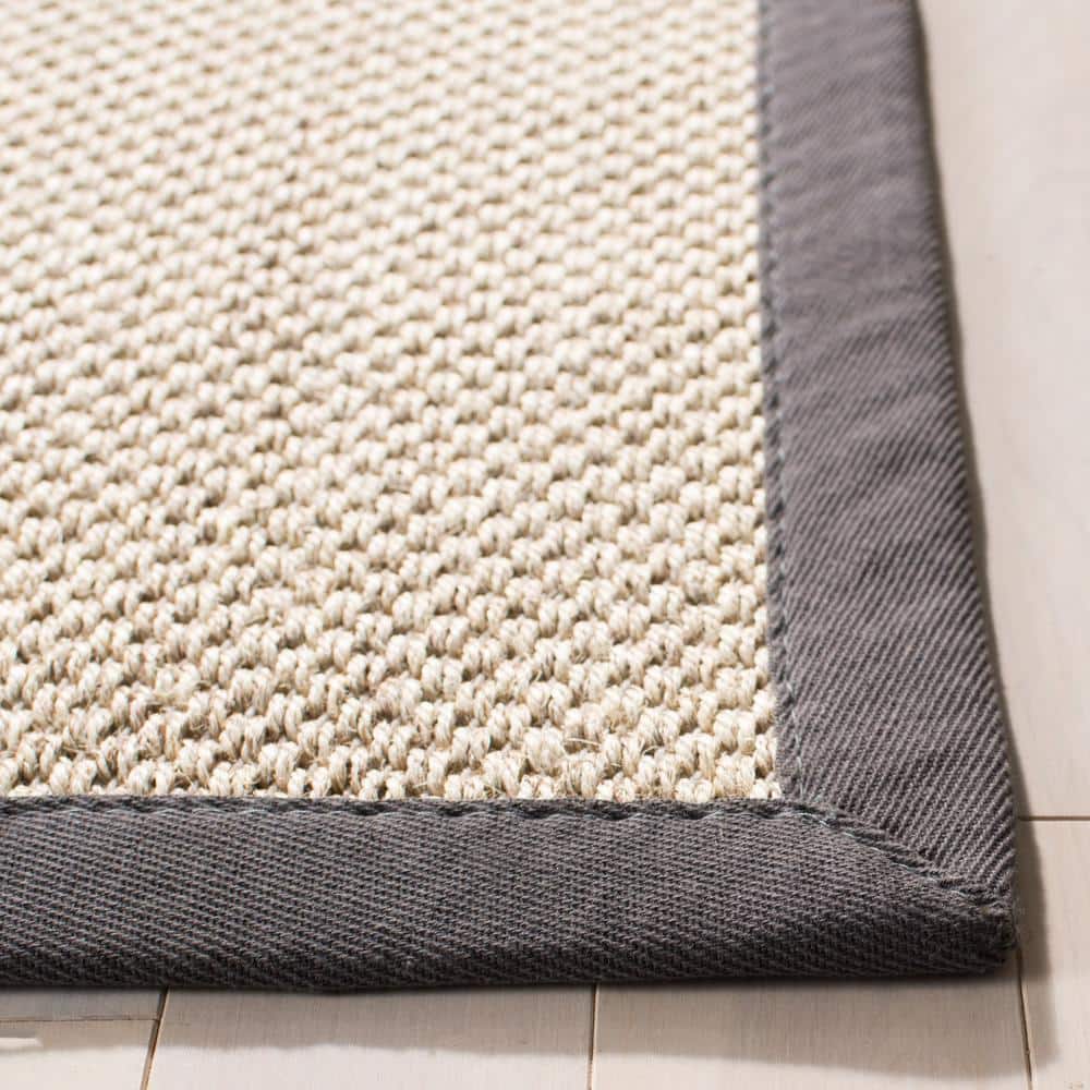 Handmade Tufted Marble Dark Grey Non-Slip Rectangular Rug 6' x 9'