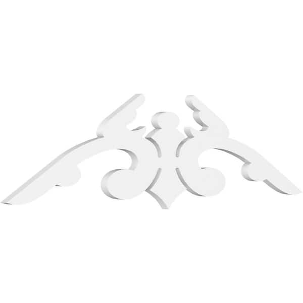 Ekena Millwork 1 in. x 48 in. x 14 in. (7/12) Pitch Milton Gable Pediment Architectural Grade PVC Moulding