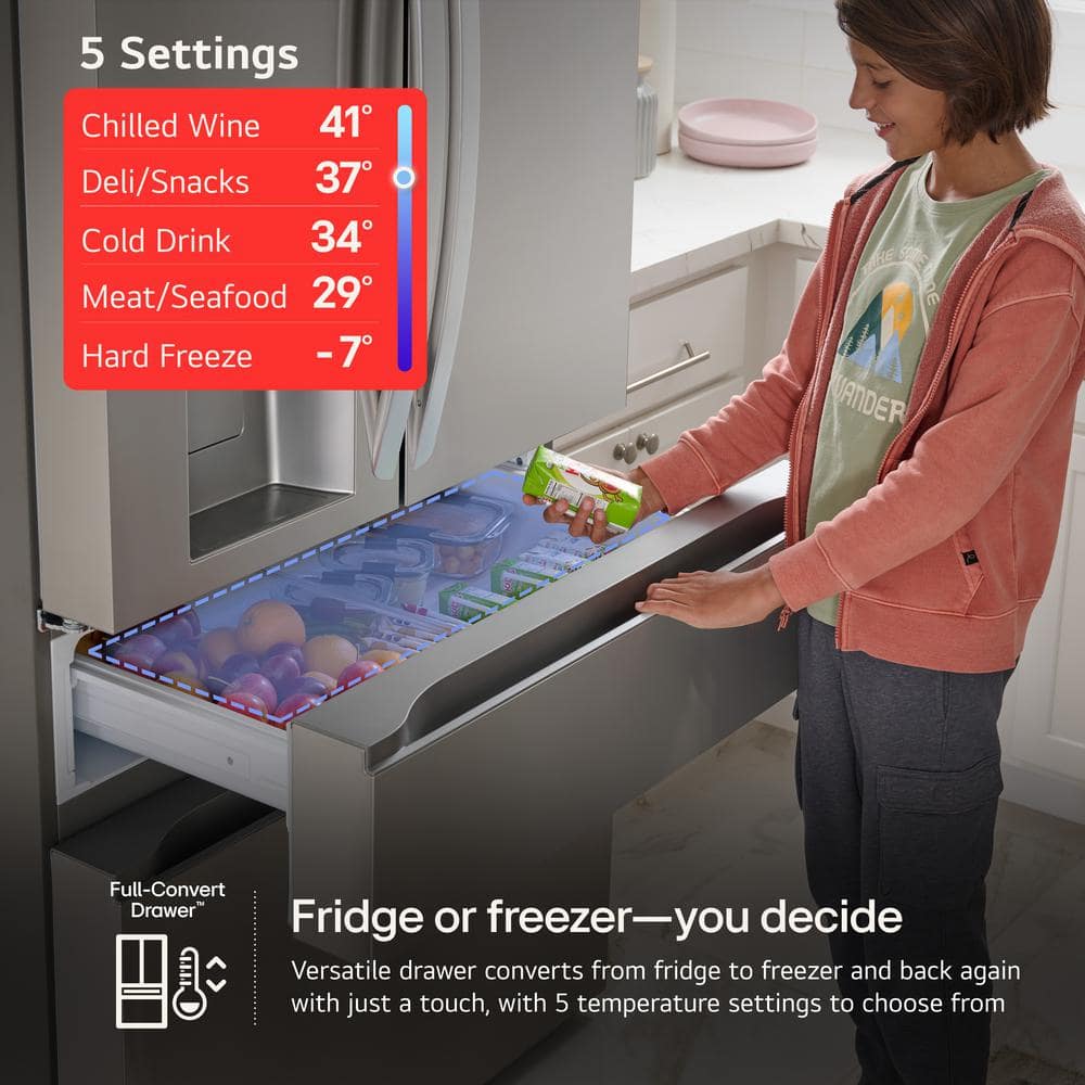 LG 29 Cu. Ft. Stainless Steel Smart French Door Refrigerator with Ice Maker