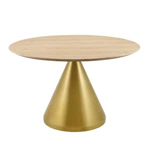 Tupelo 47 in. Gold Natural Dining Table