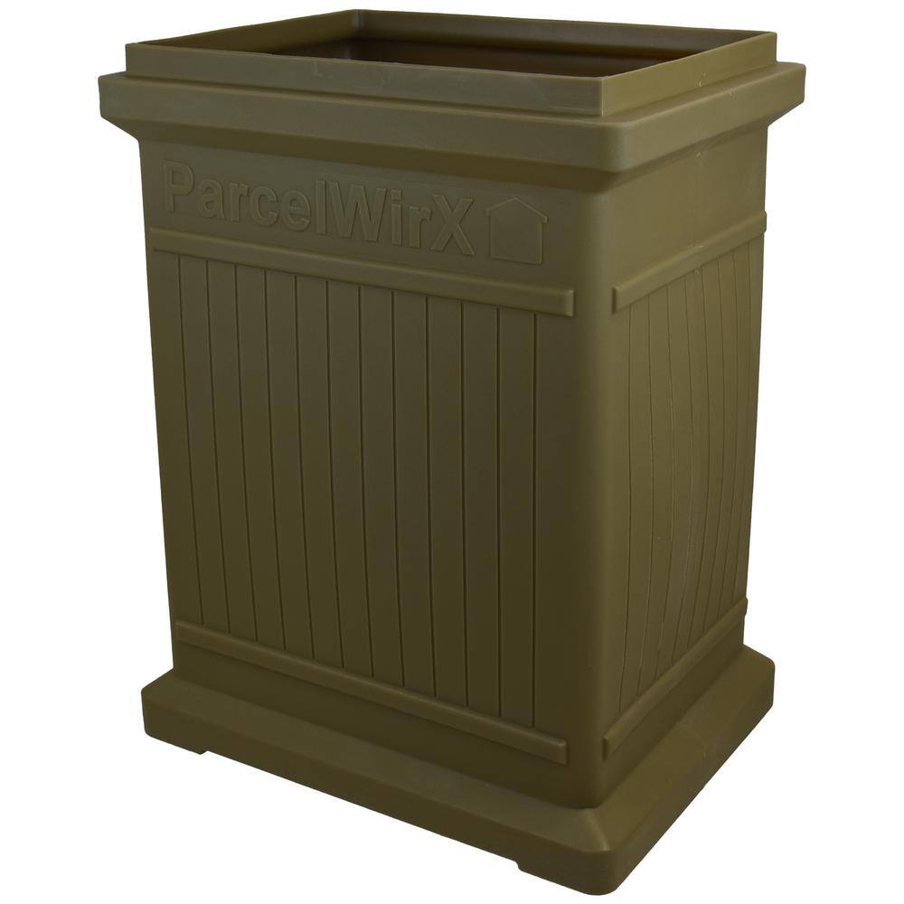 Oak Vertical Plastic Package Delivery Drop Box