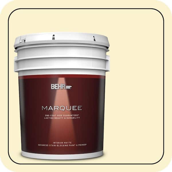BEHR MARQUEE 5 gal. #380C-2 Desert Lily Matte Interior Paint & Primer