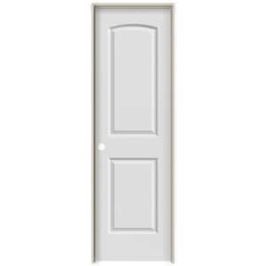 16 in. x 80 in. Smooth Caiman Right-Hand Solid Core Primed Molded Composite Single Prehung Interior Door