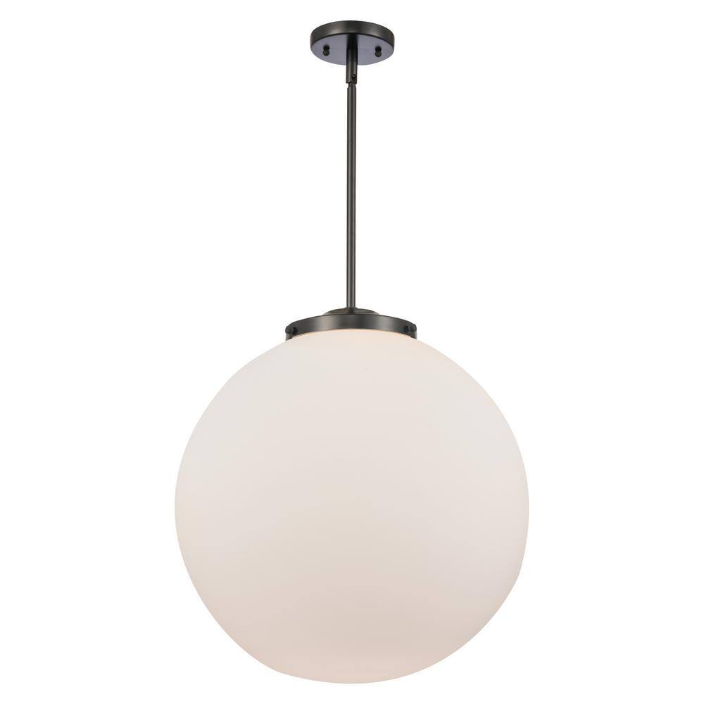 Beacon 60-Watt 1-Light Matte Black Shaded Mini Pendant Light with Matte White Glass price history on PriceWatchPro