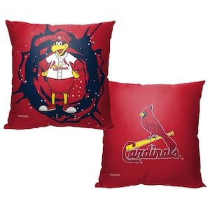 MLB Mascots St Louis Cardinals Printed Polyester Throw Pillow 18 X 18