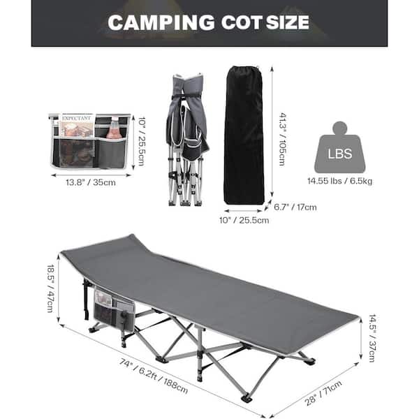 BOZTIY Folding Bed Cot with 2 in. Mattress, 75 in. x 28 in BOZTIY Folding Bed Cot with 2 in. Mattress, 75 in. x 28 in