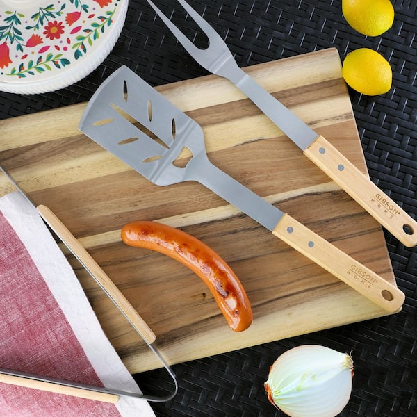 Gibson Home Barbecue Plus 3 Piece Barbecue Tool Set with