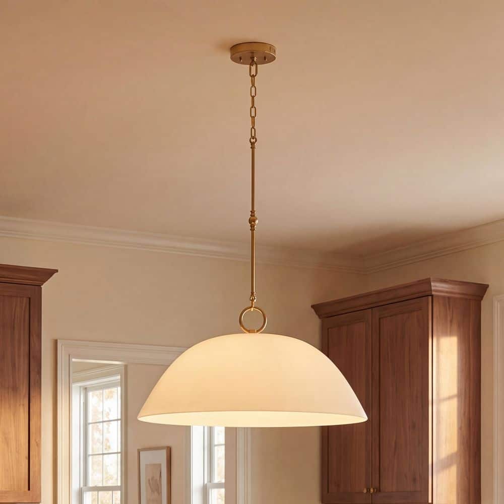 Savoy House Alta 30 in. W x 33 in. H 1-Light White Bisque/Brass